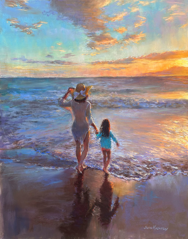 Sunset on the Beach by Susan Kuznitsky