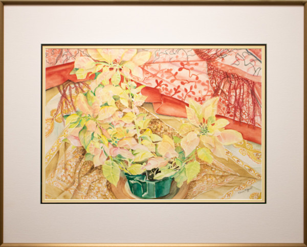 Pointsettias Blooming by Sister Karen Kappell