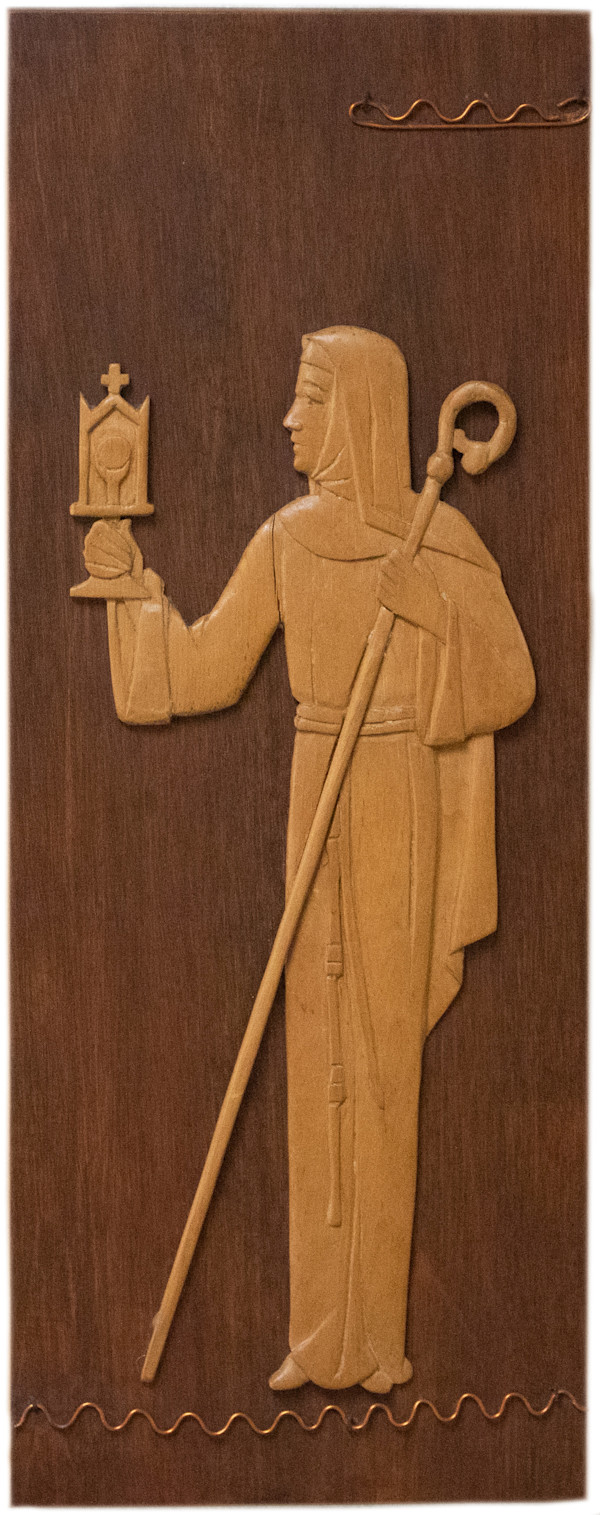 Bas-Relief of St. Clare by Gervina Schilling, FSPA
