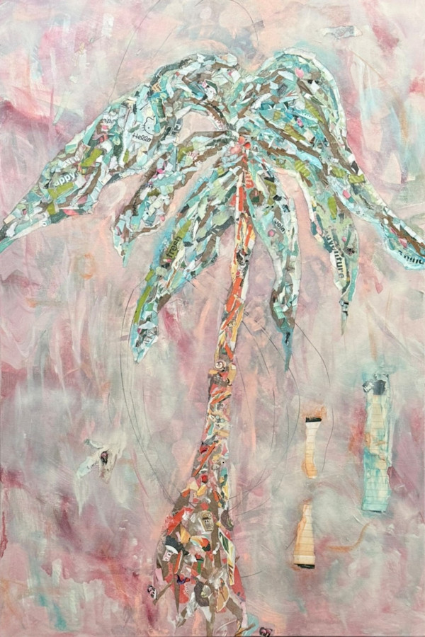 Pink & Palm by Karin Faris Hills