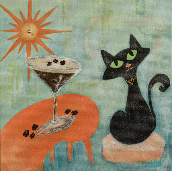 2026 Holiday Cat - Kitten & Cocktails by Karin Faris Hills, Image 1.