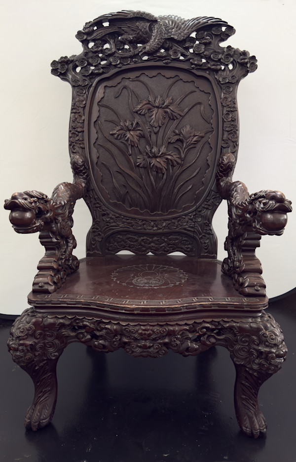 Chair with dragon arms