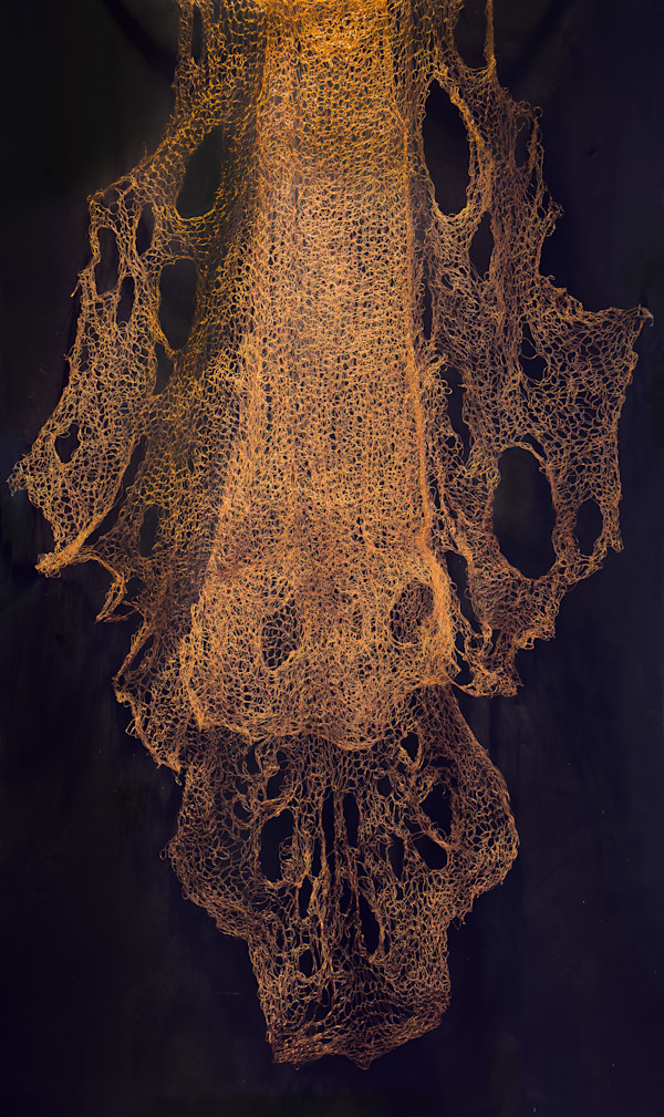 Crocheted copper wire robe by David Edlefsen