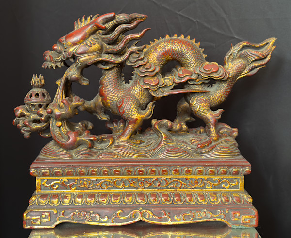 Red and gold dragon 2 - left