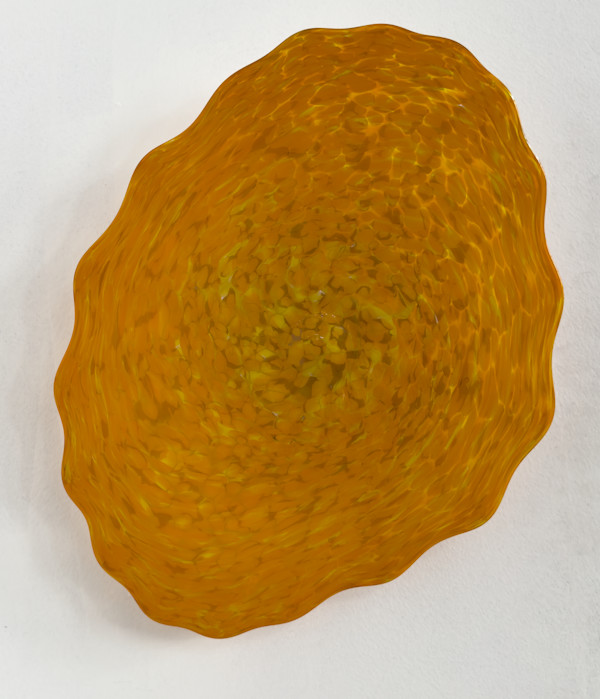 Yellow glass bowl
