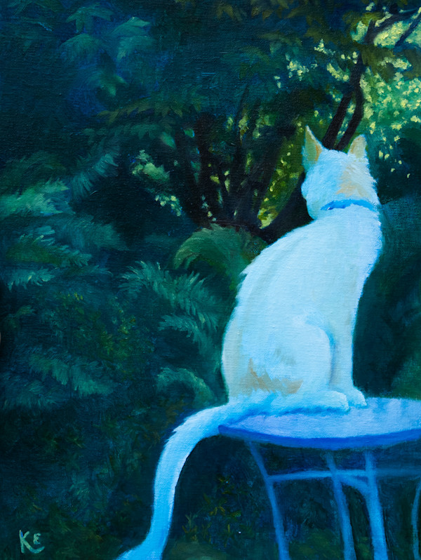 Loki - Manx cat in his garden by Krister Eide, Image 1.