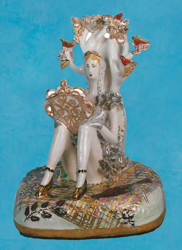 Girl with mirror by Giovanna Biallo Stone, Image 1.