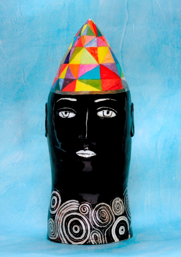 Head with colours by Giovanna Biallo Stone, Image 1.