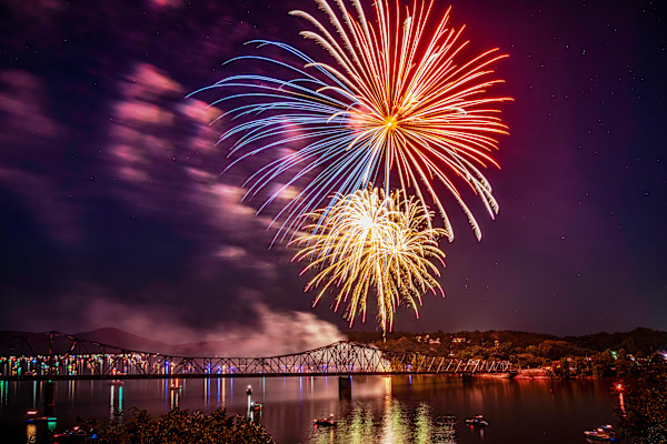Fire Meets Water at the Shell Knob Bridge