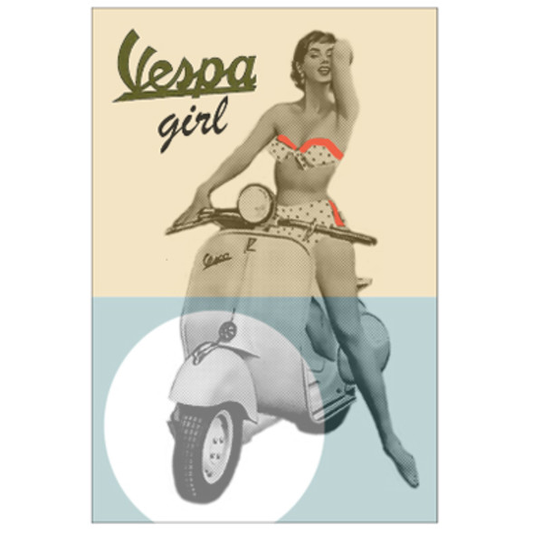 Vespa Rider by The Red Sable Studio