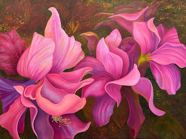 Cosmic Pink Hibiscus by Mary Ahern, Image 1.