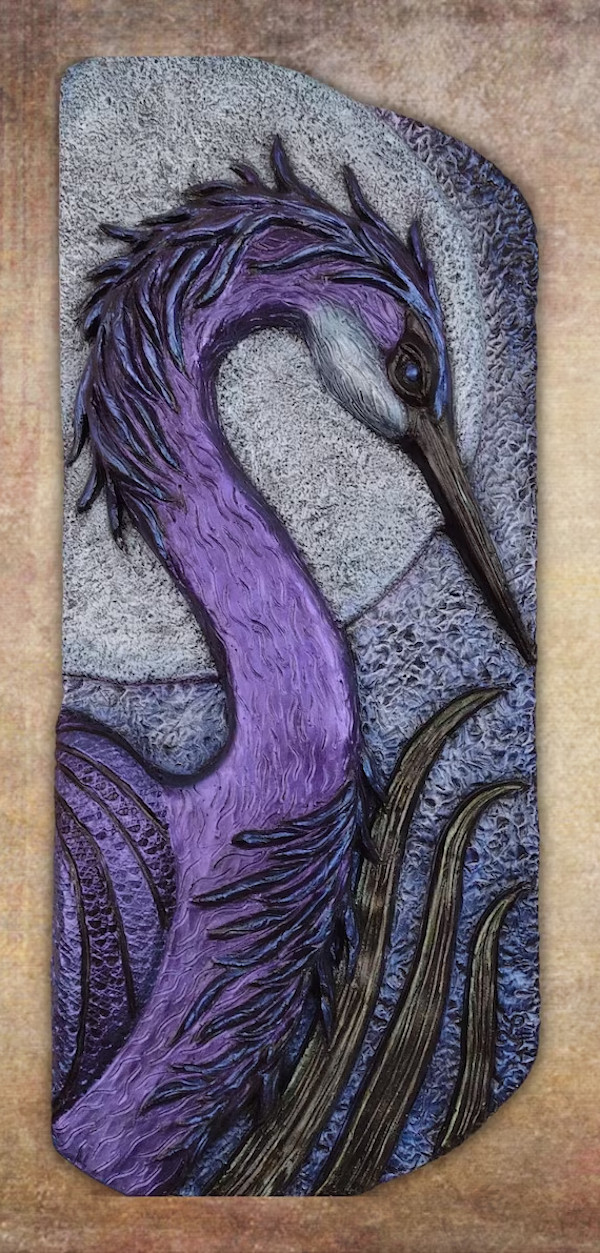 Night Heron (Purple) by Lisa Ruch