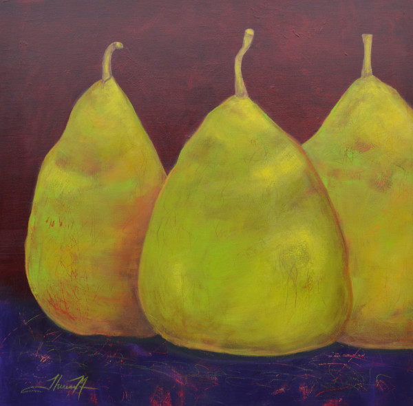 Crimson Pears by Therese Misner