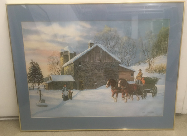 Christmas at the Farm (Reproduction) by Jack Wemp, Image 1.