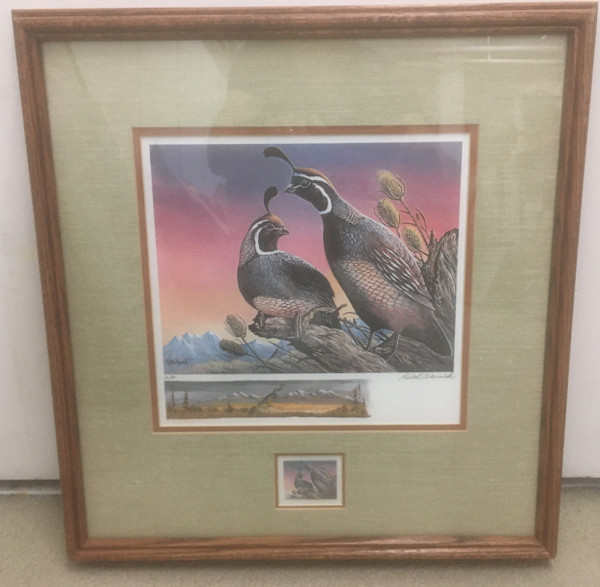 Grouse Bird Stamp by Keith Warwick, Image 1.