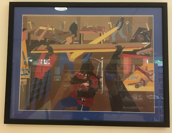 Carpenters (Reproduction) by Jacob Lawrence, Image 1.