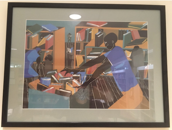 The Library (Reproduction) by Jacob Lawrence, Image 1.