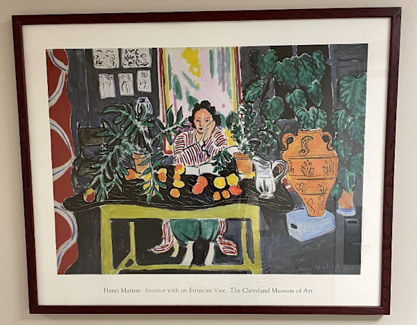 Interior with an Etruscan Vase (Reproduction) by Henri Matisse, Image 1.