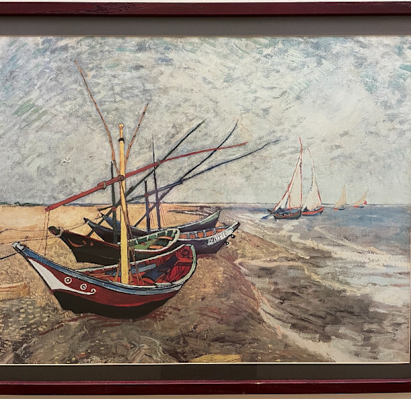 Boats on Beach (Reproduction) by Vincent Van Gogh, Image 1.