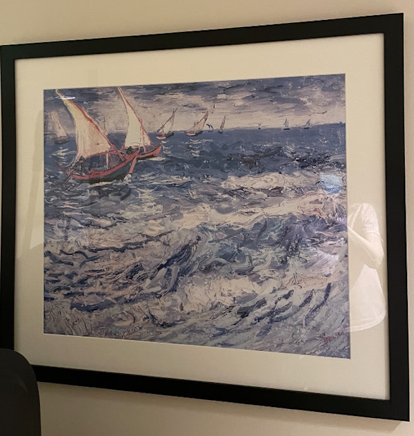 Seascape at Saintes-Maries (Reproduction) by Vincent Van Gogh, Image 1.