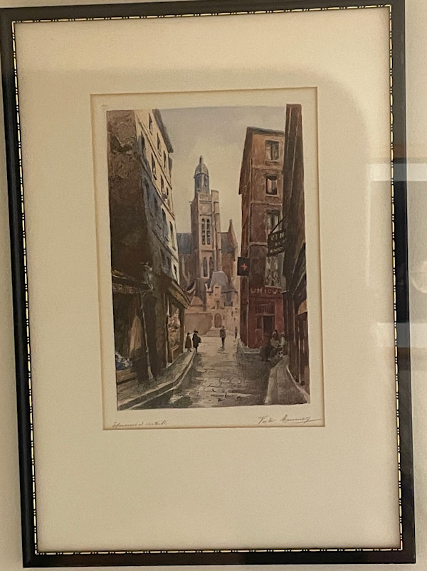 French Cobbled Street Scene by Victor, Image 1.