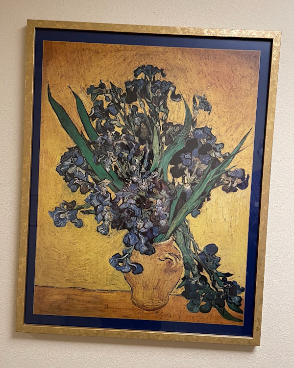 Irises with Gold Background (Reproduction) by Vincent Van Gogh, Image 1.