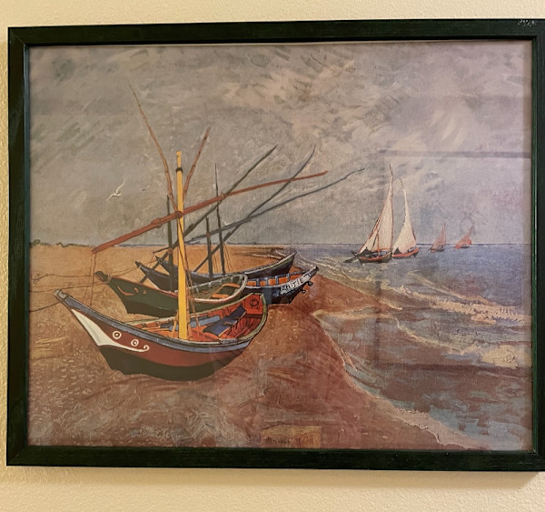 Fishing Boats on the Beach at Les Saintes-Maries-de-la-Mer (Reproduction) by Vincent Van Gogh, Image 1.