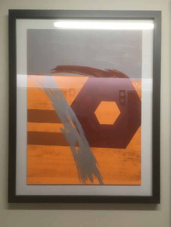 Seattle Hex in Orange by John Franklin Koenig