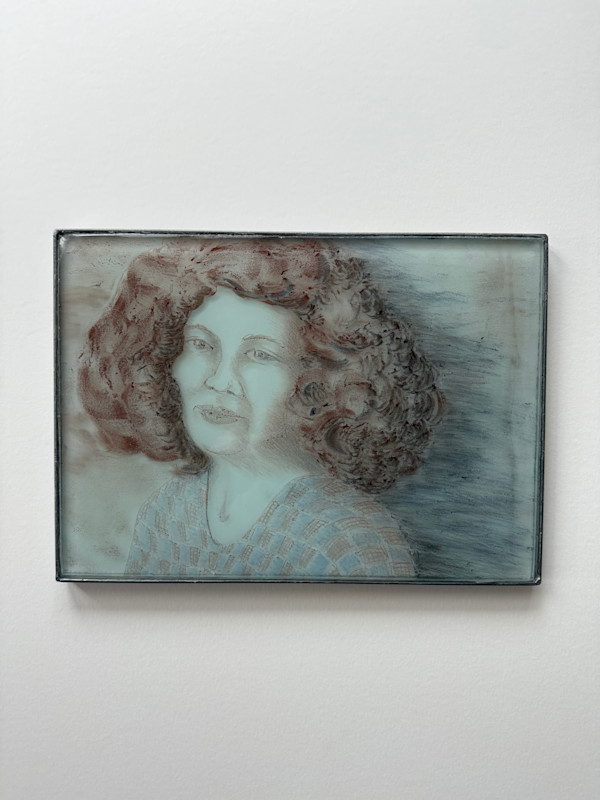 Woman in Checked Blouse by Nancy Donnelly