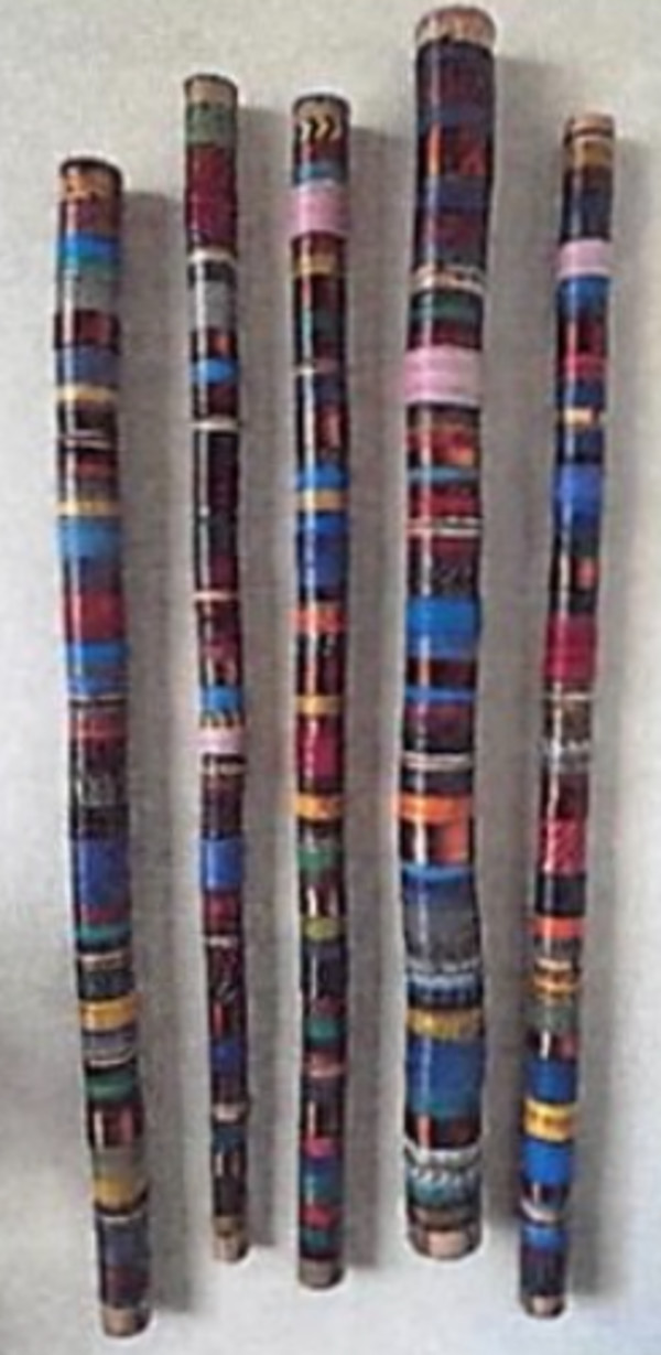 Five Ceremonial Poles by Frank Fleming