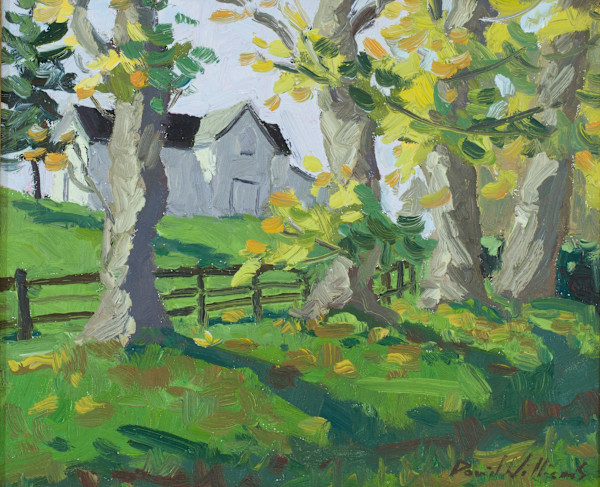 Catalpa and Barn by David  A. Williams, Image 1.