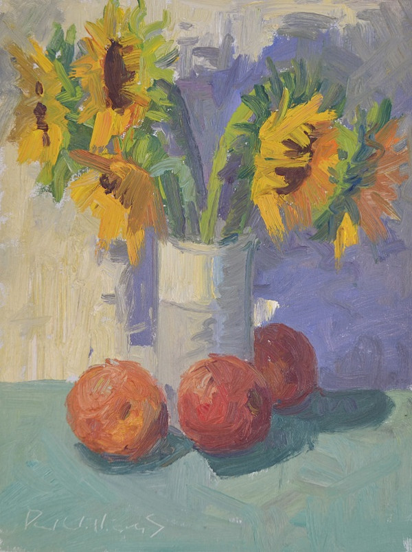 Sunflower and Peach by David  A. Williams, Image 1.
