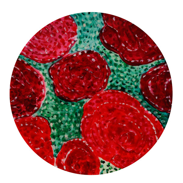 Smell the Roses Plate by Allison "Ally Bee" Findeiss-Becker