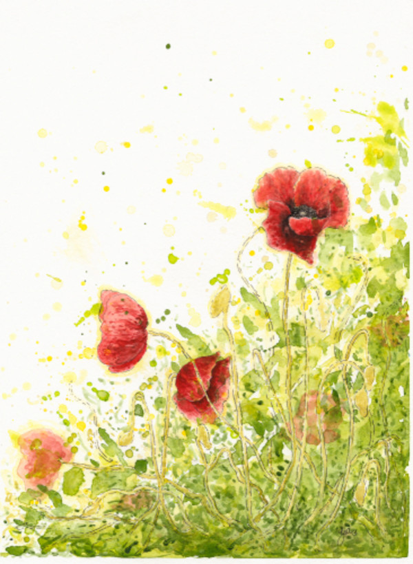 Simple Beauty; Poppies II by Gia Dianna