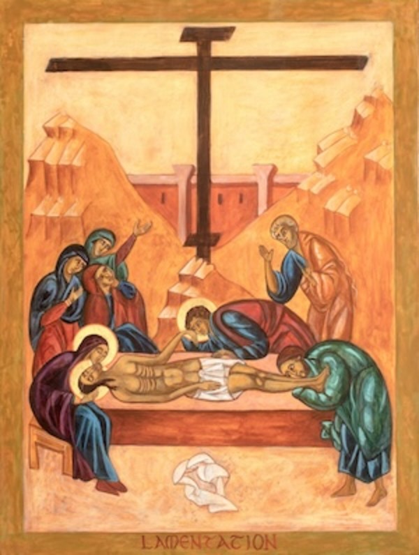 Lamentation Icon by Christine Hales
