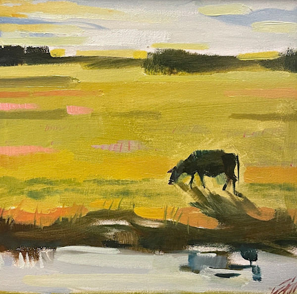 Cow, Sauvie Island by Karen Luke Fildes