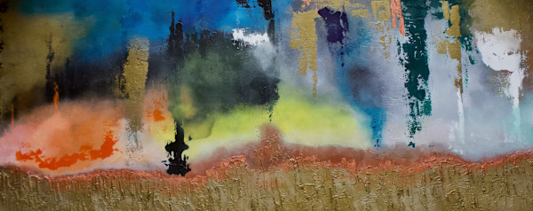 The Enlightened and the Tormented, 2021 (24x60) by Lulu Fall