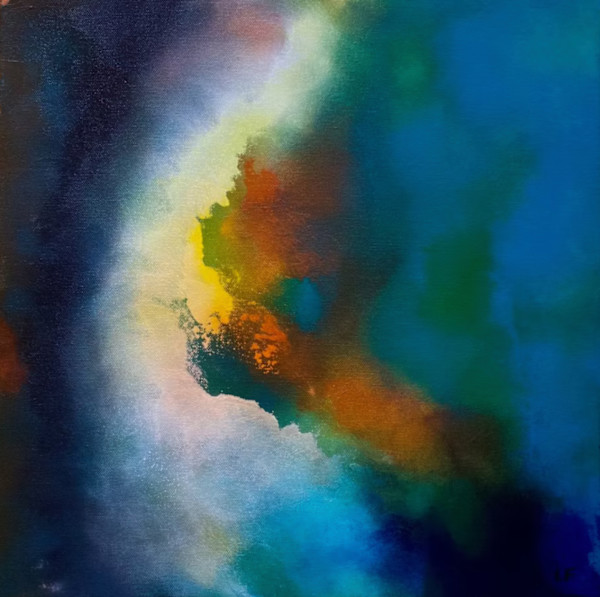 The Calmest Shore, 2022 (16x16) by Lulu Fall