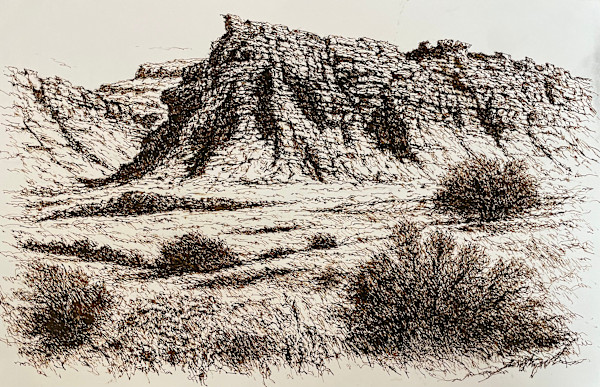 Bluff formations northwest of Powell, Wyoming by Larry Prestwich, Image 16.