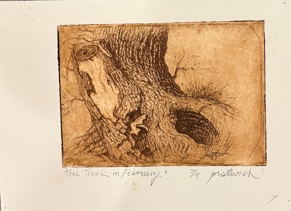 Tree Trunk in February 7/9 by Larry Prestwich, Image 1.