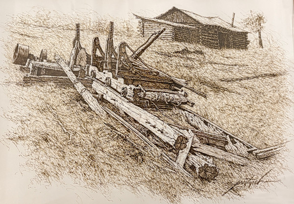 Old Logging Saw in Winter Park by Larry Prestwich, Image 1.