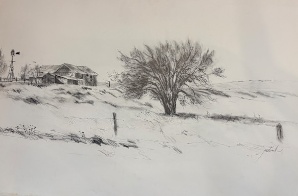 Tree and Barn by Larry Prestwich, Image 1.