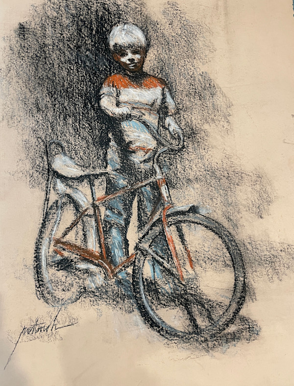 Boy with Bike by Larry Prestwich, Image 1.