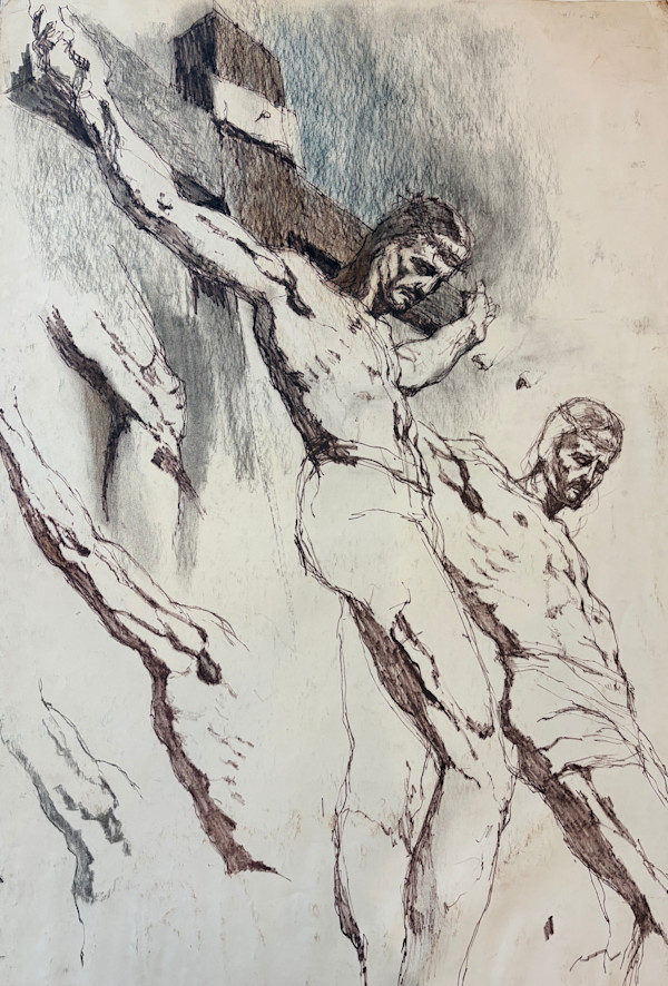 Jesus on the Cross Study by Larry Prestwich, Image 1.