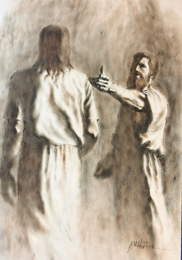 Jesus and a Follower by Larry Prestwich, Image 1.
