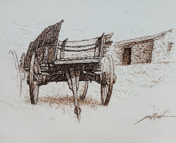 Wagon on the Plains by Larry Prestwich, Image 1.