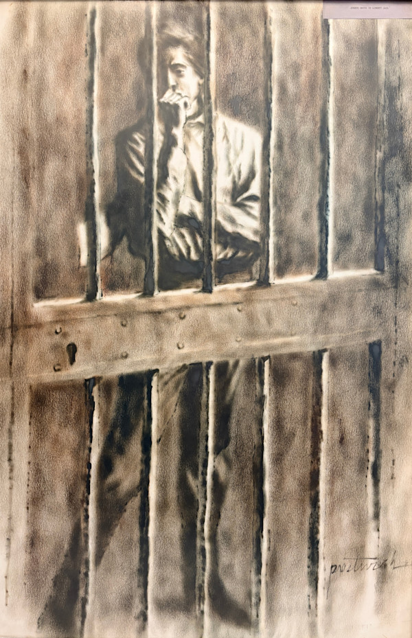 Joseph Smith in Liberty Jail, 1839 by Larry Prestwich, Image 1.
