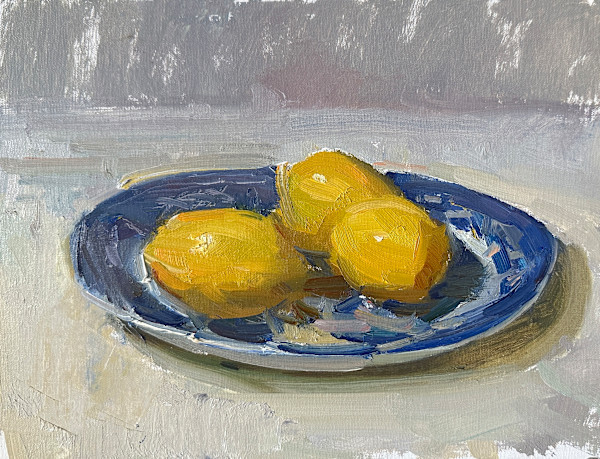 Lemons on Plate by Patricia Nebbeling
