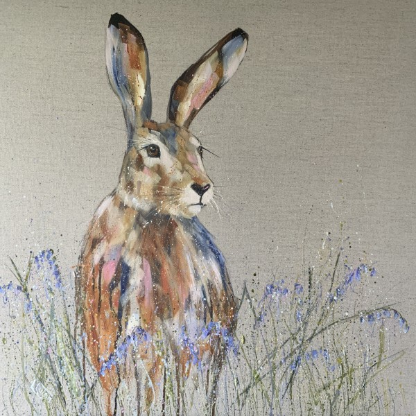 Hare in the bluebells