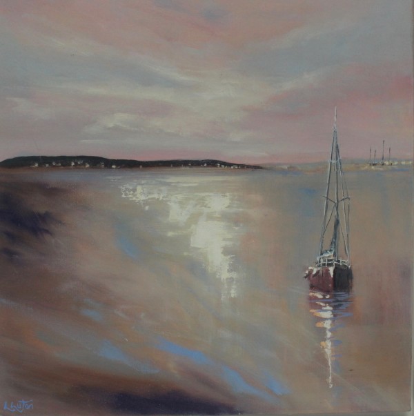 Boat in Poole Harbour by Louise Luton